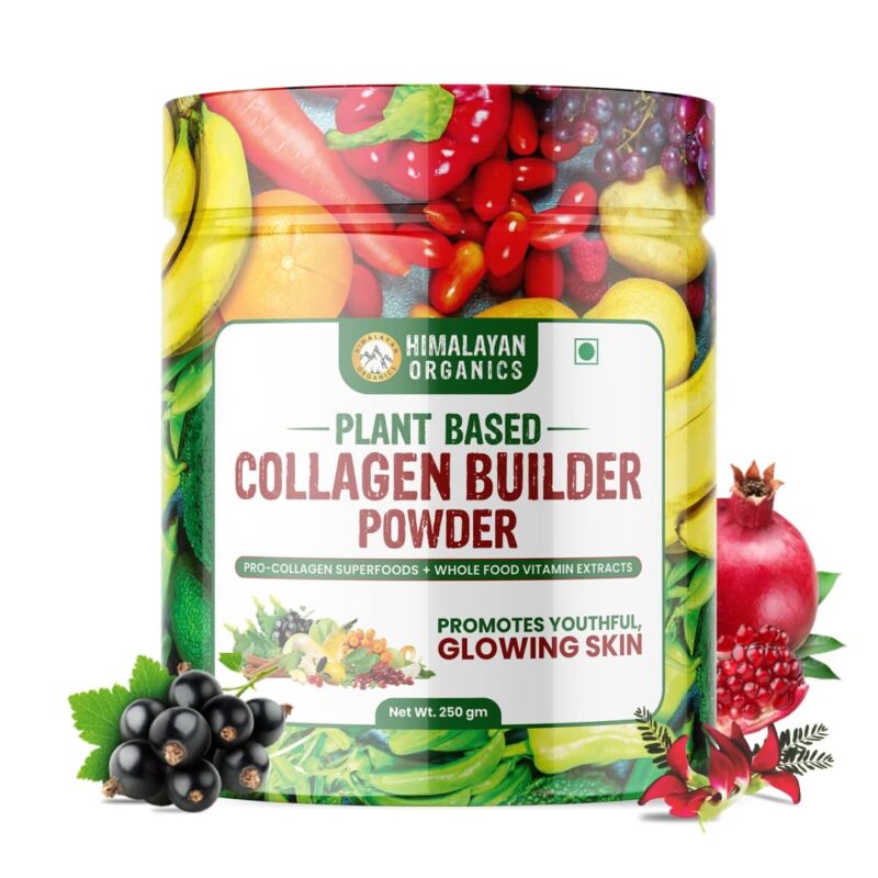 Himalayan Organics Plant Based Collagen Builder Powder With Vitamin C & Biotin, Pack of 250g