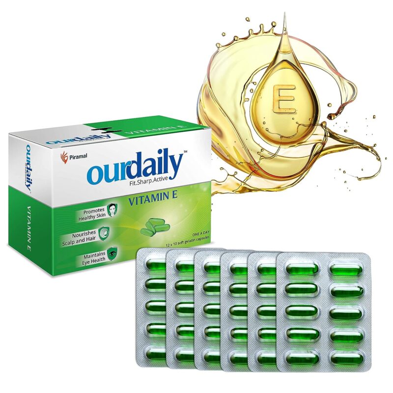 Ourdaily Vitamin E-400mg by Piramal - 60 capsules