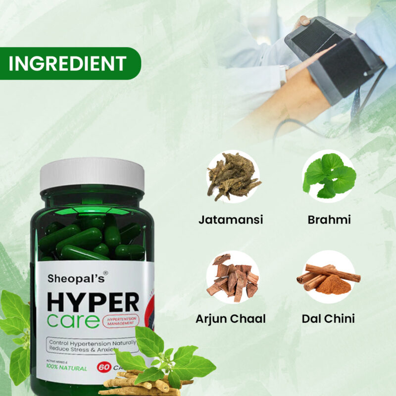 Sheopals Hyper Care BP - 60 Capsules - Image 3