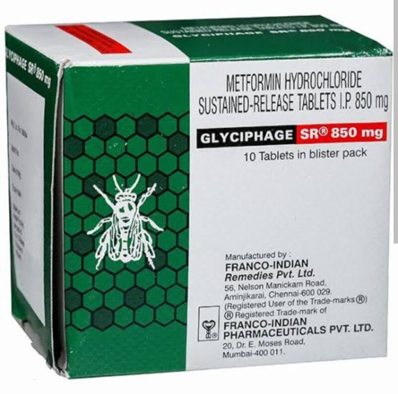 Glyciphage SR 850mg - 10 Tablet